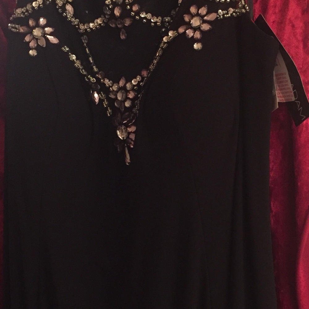 Betsy&Adam eve gown in Black/ red accent. Size 20.